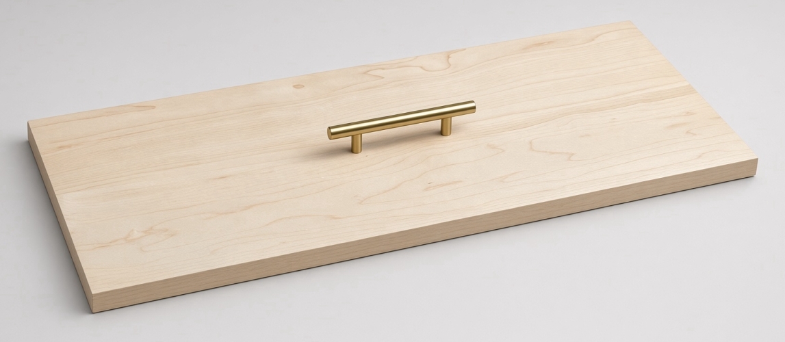 Hardwood Maple drawer front in the Lundia Clear finish