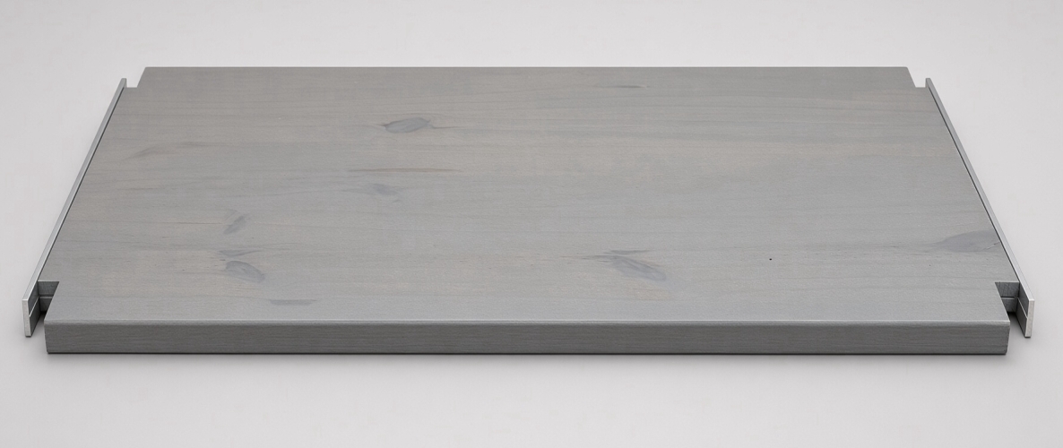 Premium White Pine shelf in the Lundia Gray Wash finish