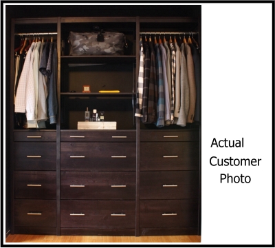 83-inch solid wood reach-in closet system
