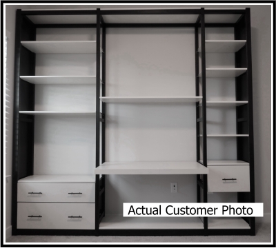 88-inch solid wood reach-in closet system