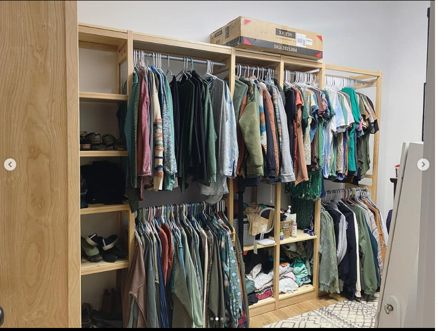 Solid Wood White Closet