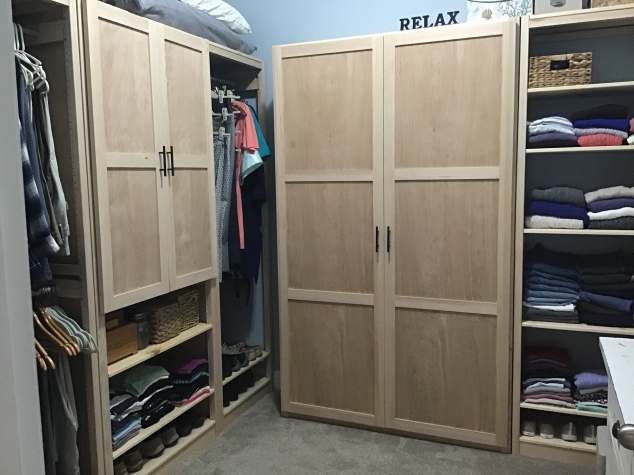 Solid Wood White Closet